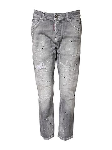 Dsquared2 Gray Washed Mid Waist Tapered Women's Jeans (view 1)