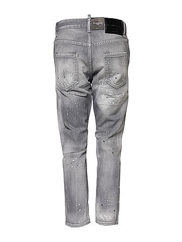 Dsquared2 Gray Washed Mid Waist Tapered Women's Jeans (view 2)