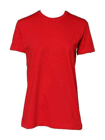 Dolce & Gabbana Basic Red Plain Crew Neck Short Sleeves Women's T-shirt (view 1)