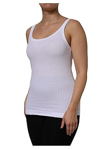 Dolce & Gabbana Basic White Cotton Round Neck Sleeveless Tank Women's Top (view 2)