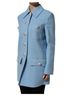 Dolce & Gabbana Basic 100% Other Solid Blue Blue Buttoned Down Trench Coat Women's Jacket Size S - photo 2