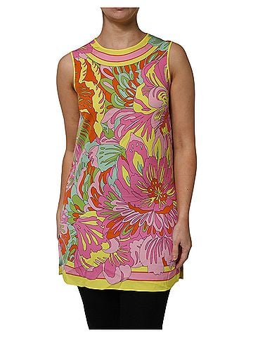 Dolce & Gabbana Basic Multicolor Floral Roundneck Sleeveless Women's Top (view 1)