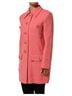 Dolce & Gabbana Basic 100% Wool Solid Pink Pink Buttoned Down Trench Coat Women's Jacket Size L - photo 2
