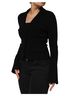 Dolce & Gabbana Basic 100% Rayon Solid Black Black Viscose Single Breasted Blazer Women's Jacket Size XS - photo 2