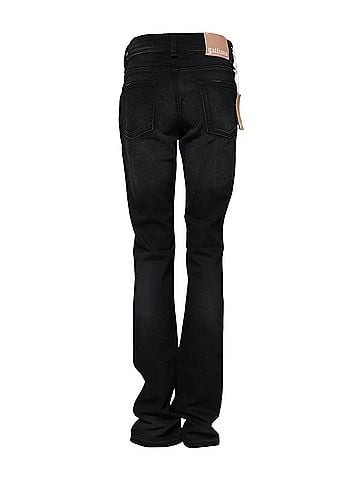 John Galliano Black Cotton Mid Waist Tapered Denim Women's Jeans (view 2)
