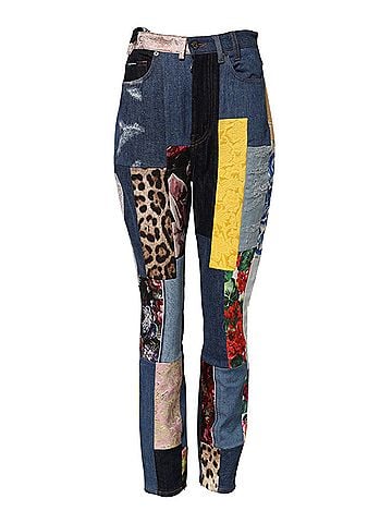 Dolce & Gabbana Basic Multicolor Patchwork Skinny Denim Women's Jeans (view 1)