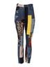 Dolce & Gabbana Basic 100% Silk Solid Multi Color Multicolor Patchwork Skinny Denim Women's Jeans Size M - photo 1