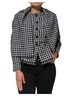 Dolce & Gabbana Basic 100% Wool Solid Black Multicolor Wool Monochrome Patterned Women's Jacket Size XS - photo 1