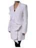 MSGM 100% Rayon Solid White White Polyester Long Sleeves Ruffled Wrap Women's Jacket Size XL - photo 2