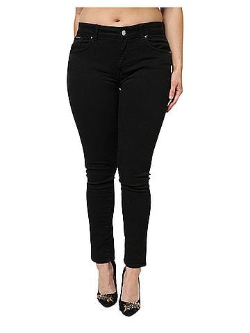 Dolce & Gabbana Basic Black Cotton Mid Waist Denim Women's Jeans (view 1)