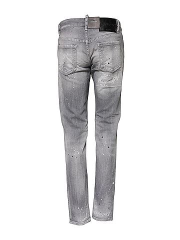 Dsquared2 Gray Washed Mid Waist Tapered Denim Women's Jeans (view 2)