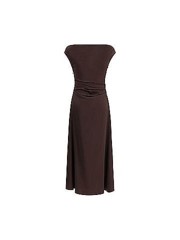 STAUD Brown Silk Cocktail Women's Dress (view 2)