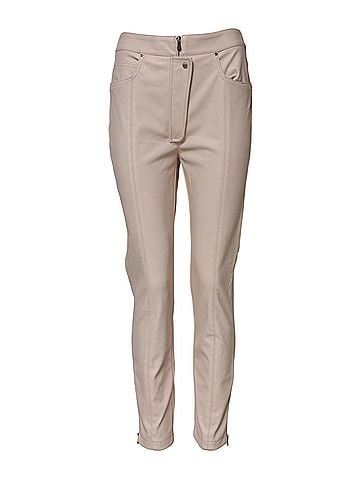 Elisabetta Franchi Beige High Waist Tapered Women's Pants (view 1)