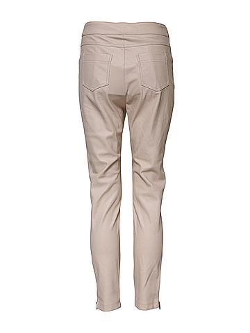 Elisabetta Franchi Beige High Waist Tapered Women's Pants (view 2)