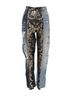 Dolce & Gabbana Basic 100% Silk Solid Multi Color Multicolor Patchwork Tapered Denim Women's Jeans Size XS - photo 1