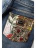 Dolce & Gabbana Basic 100% Silk Solid Multi Color Multicolor Patchwork Tapered Denim Women's Jeans Size XS - photo 4