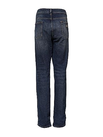 Dolce & Gabbana Basic Blue Cotton Mid Waisted Straight Denim Women's Jeans (view 2)