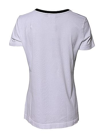 Dolce & Gabbana Basic White Eleganza Cotton Crew Neck Tee Women's T-shirt (view 2)