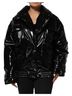Dolce & Gabbana Basic 100% Synthetic Solid Black Black Polyester Quilted Puffer Coat Women's Jacket Size S - photo 1