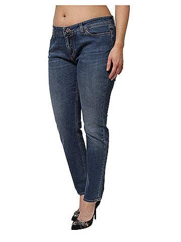 Dolce & Gabbana Basic Blue Low Waist Cotton Skinny Denim Women's Jeans (view 2)