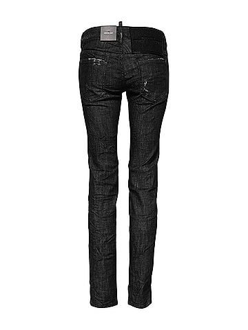 Dsquared2 Black Cotton Low Waist Skinny Denim Women's Jeans (view 2)