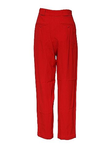 Dolce & Gabbana Basic Red Viscose High Waist Tapered Women's Pants (view 2)