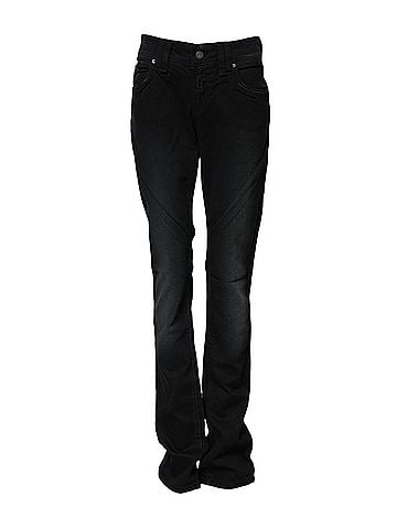 John Galliano Black Cotton Mid Waist Tapered Denim Women's Jeans (view 1)