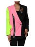 Dolce & Gabbana Basic 100% Cotton Solid Multi Color Multicolor Patchwork Embellished Coat Women's Jacket Size S - photo 1