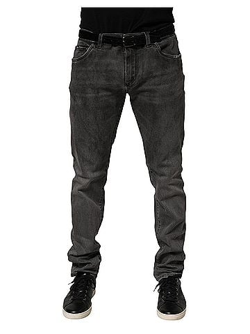Dolce & Gabbana Basic Dark Gray Cotton Skinny Men Denim Women's Jeans (view 1)