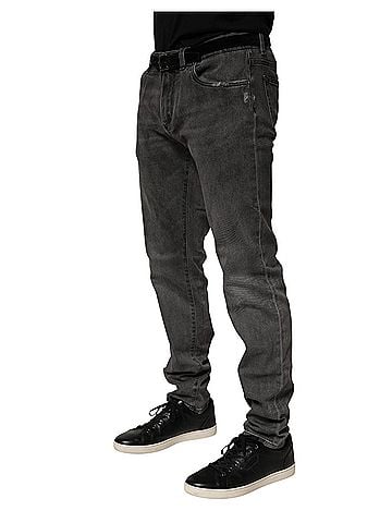 Dolce & Gabbana Basic Dark Gray Cotton Skinny Men Denim Women's Jeans (view 2)