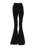 Dsquared2 100% Synthetic Solid Black Black Polyester High Waisted Flared Women's Pants Size XS - photo 2