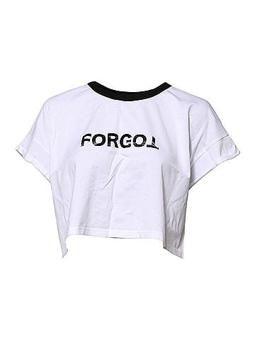 Dolce & Gabbana Basic White Graphic Print Crew Neck Cropped Women's T-shirt (view 1)