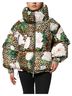 Dolce & Gabbana Basic 100% Synthetic Solid Multi Color Multicolor Leopard Rose Puffer Quilted Women's Jacket Size S - photo 1