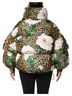 Dolce & Gabbana Basic 100% Synthetic Solid Multi Color Multicolor Leopard Rose Puffer Quilted Women's Jacket Size S - photo 3