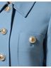 Dolce & Gabbana Basic 100% Other Solid Blue Blue Buttoned Down Trench Coat Women's Jacket Size XXS - photo 5