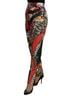 Dolce & Gabbana Basic 100% Cotton Solid Multi Color Multicolor Patchwork Jacquard High Waist Women's Pants Size M - photo 2