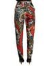Dolce & Gabbana Basic 100% Cotton Solid Multi Color Multicolor Patchwork Jacquard High Waist Women's Pants Size M - photo 3