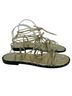 Schutz 100% Leather Solid Gold Sandals Size 9 1/2 - photo 2