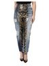 Dolce & Gabbana Basic 100% Silk Solid Multi Color Multicolor Patchwork Tapered Denim Women's Jeans Size S - photo 1