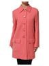 Dolce & Gabbana Basic 100% Wool Solid Pink Pink Buttoned Down Trench Coat Women's Jacket Size XS - photo 1