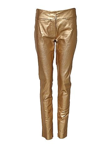Dolce & Gabbana Basic Metallic Gold High Waist Skinny Trouser Women's Pants (view 1)