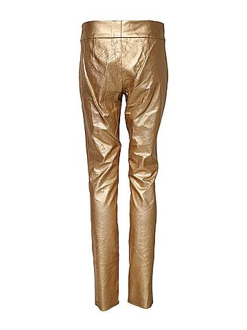 Dolce & Gabbana Basic Metallic Gold High Waist Skinny Trouser Women's Pants (view 2)
