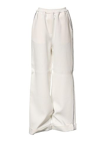 Dolce & Gabbana Basic White Viscose Wide Leg Pull On Women's Pants (view 1)
