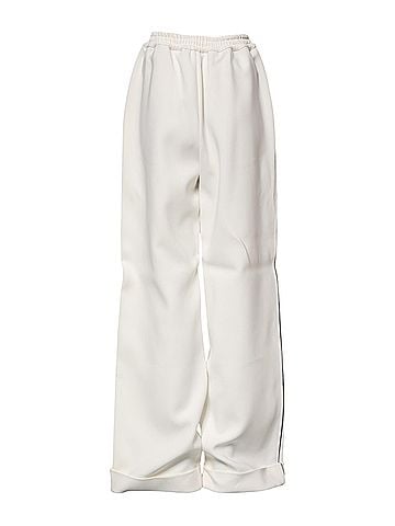 Dolce & Gabbana Basic White Viscose Wide Leg Pull On Women's Pants (view 2)