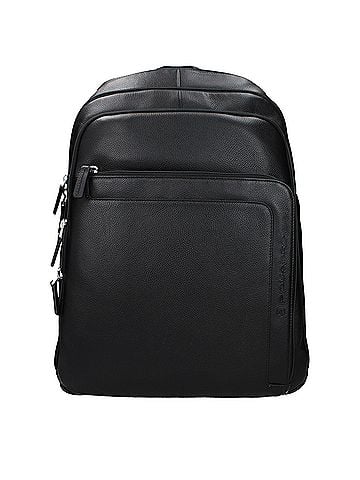 Piquadro Black Leather Men's Backpack (view 1)