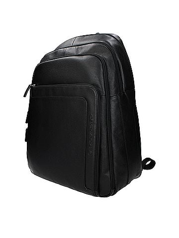 Piquadro Black Leather Men's Backpack (view 2)
