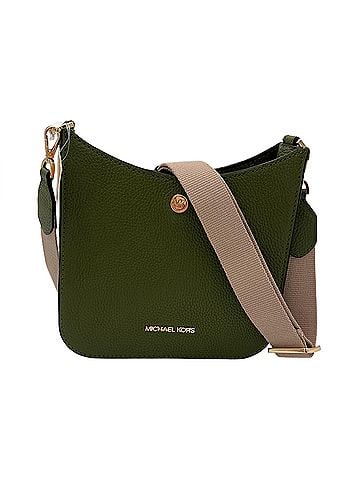 Michael Kors Briley Evergreen Small Pebbled Leather Messenger Bag (view 1)
