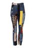 Dolce & Gabbana Basic 100% Silk Solid Multi Color Multicolor Patchwork Skinny Denim Women's Jeans Size XXS - photo 1