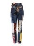 Dolce & Gabbana Basic 100% Silk Solid Multi Color Multicolor Patchwork Skinny Denim Women's Jeans Size XXS - photo 2
