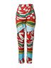 Dolce & Gabbana Basic 100% Cotton Solid Multi Color Multicolor Geometric Pattern Straight Women's Pants Size S - photo 1